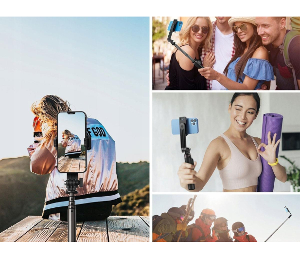 TELESIN Selfie Stick ze statywem i pilotem do GoPro - 1509918 - zdjęcie 3